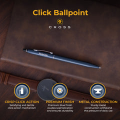 Lever Action Click Pen, Ballpoint/Gel Ink, offers Gunmetal -- Acrylic/Mini Pine Cone (COMP105)