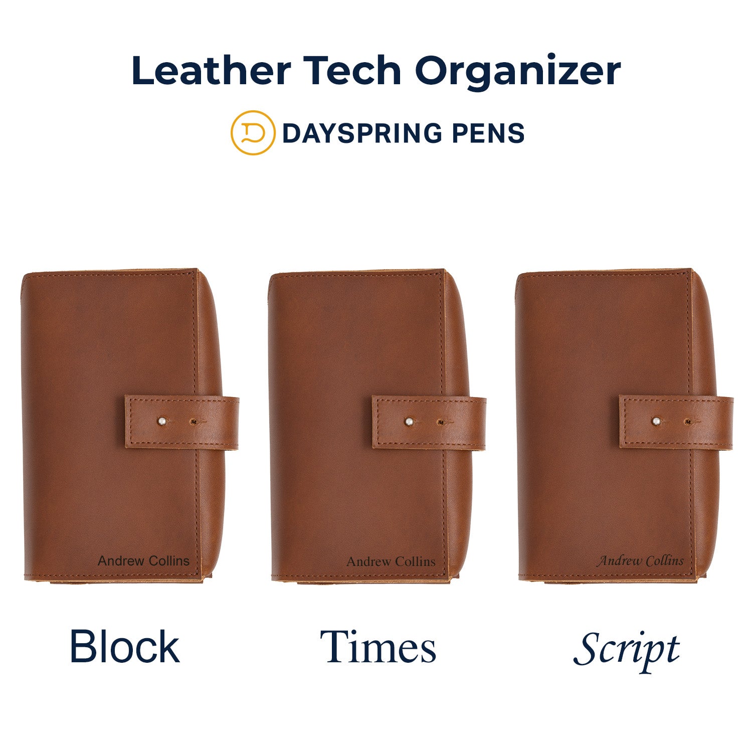 Tech organizer leather hot sale