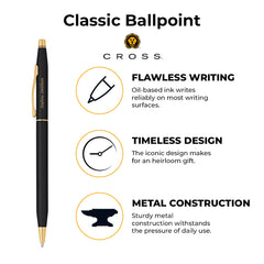 Personalized Metal Matt Black Ballpoint Slim Pen 