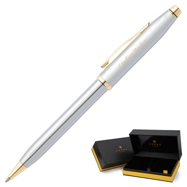 Lustrous Chrome Pen & Pencil Set: Cross Century Elegance - Dayspring Pens