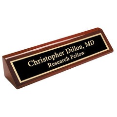 Custom Desk Name Plate - Rosewood - Dayspring Pens